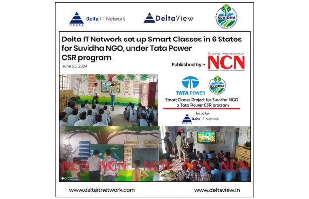Delta IT Network Sets Up Smart Classes in 6 States for Suvidha NGO under Tata Power CSR Program