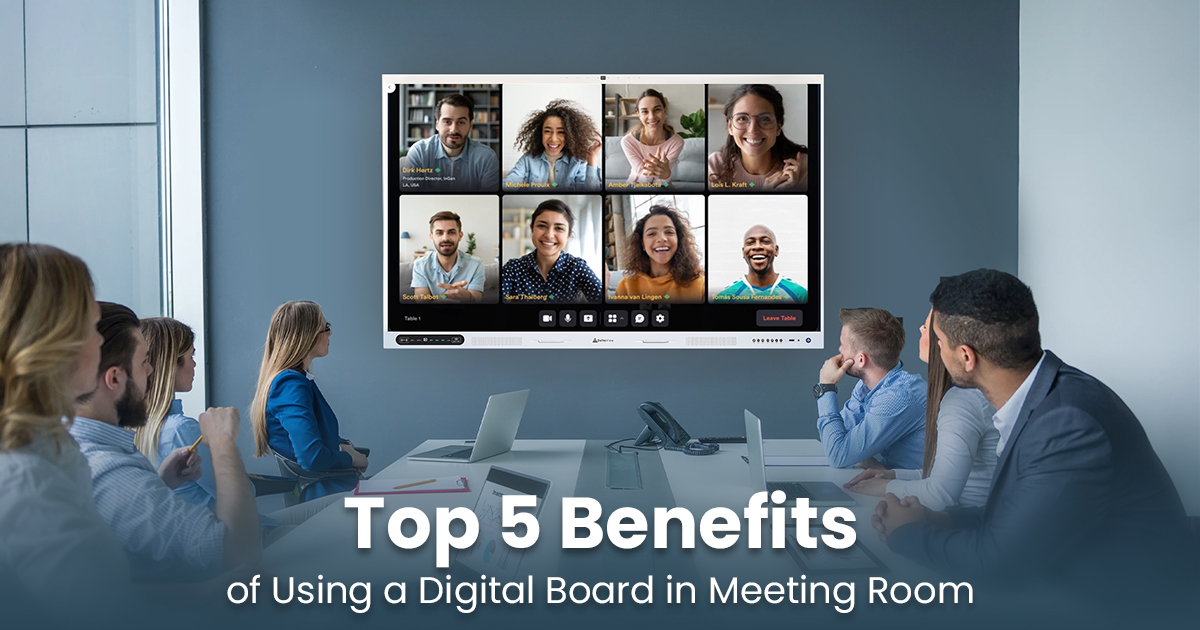 Top 5 Benefits of Using a Digital Board in the Meeting Room